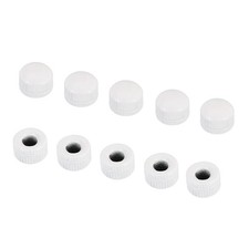 M5 Cappuccio Dado,15pz Femmina Filettatura Zigrinata Bianco
