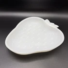 Vintage Hazel Atlas White Milk Glass Strawberry Candy Dish Trinket Tray
