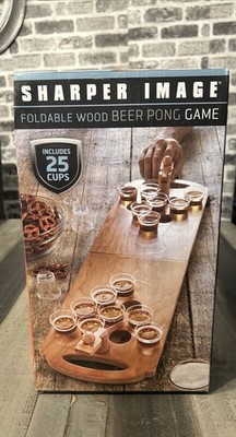 Sharper Inagie Foldable Wood Beer Pong Game