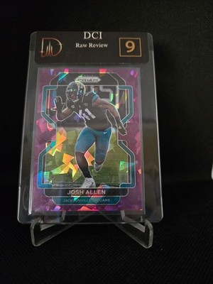 Josh Allen 2021 Panini Prizm ' Purple Ice ' #erd 155/225 DCI Raw Review 9