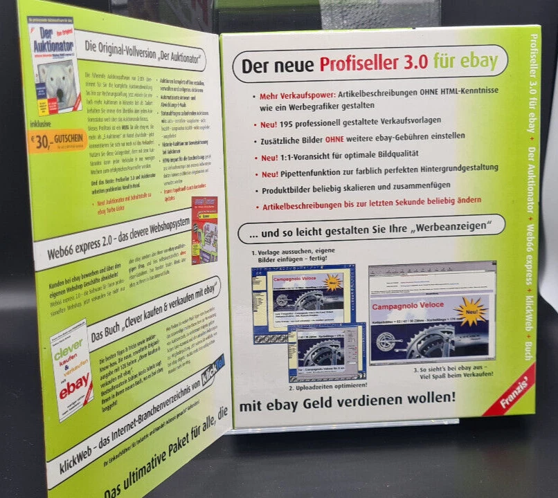 Profiseller 3.0 Ebay IBM CD-Rom PC Software Big Box Franzis Verlag - Bild 2 von 4