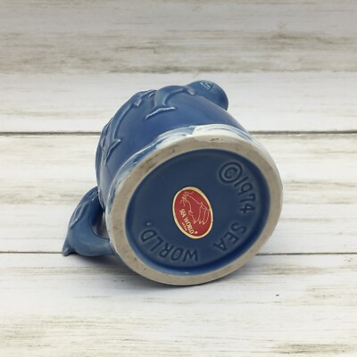 1974 Vintage Sea World Ceramic Creamer Dolphin Blue Japan | eBay