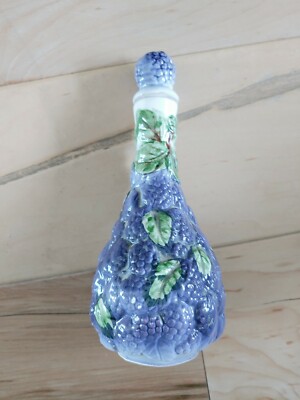 Blue Berry Oil And Vinegar Jar Unbranded Made in Japan