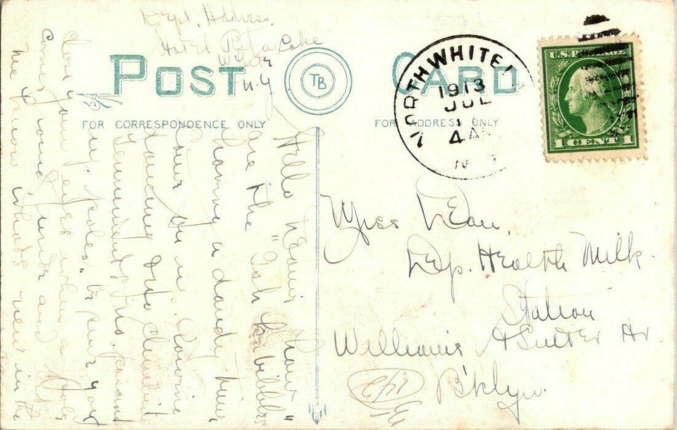 1910. WHITE LAKE, NY. SOUVENIR PENNANT. POSTCARD. SZ15 eBay