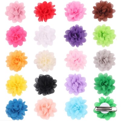 20-Pack Baby Girls Boutique Grosgrain Ribbon Hair Bow Clips Kids Hair Accessorry