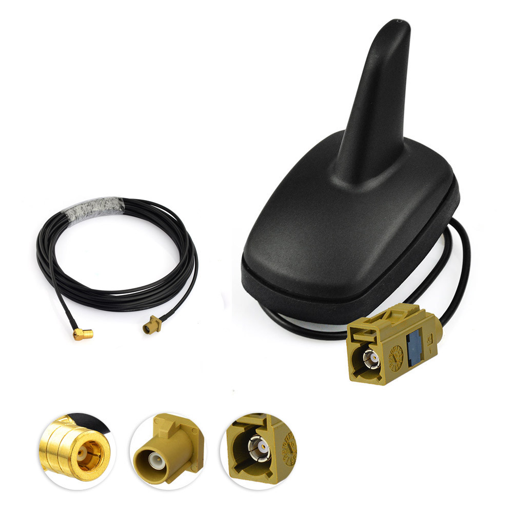 Shark Fin Satellite Radio Antenna Fakra Curry Female with SM