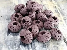 Natural Lava, Rondelle, Brown, 16 x 10mm, Hole 5mm, 20pce Free Postage 