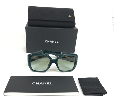 Chanel Sunglasses 5512-A c.1459/S3 Green Tweed Asian Fit Frames w