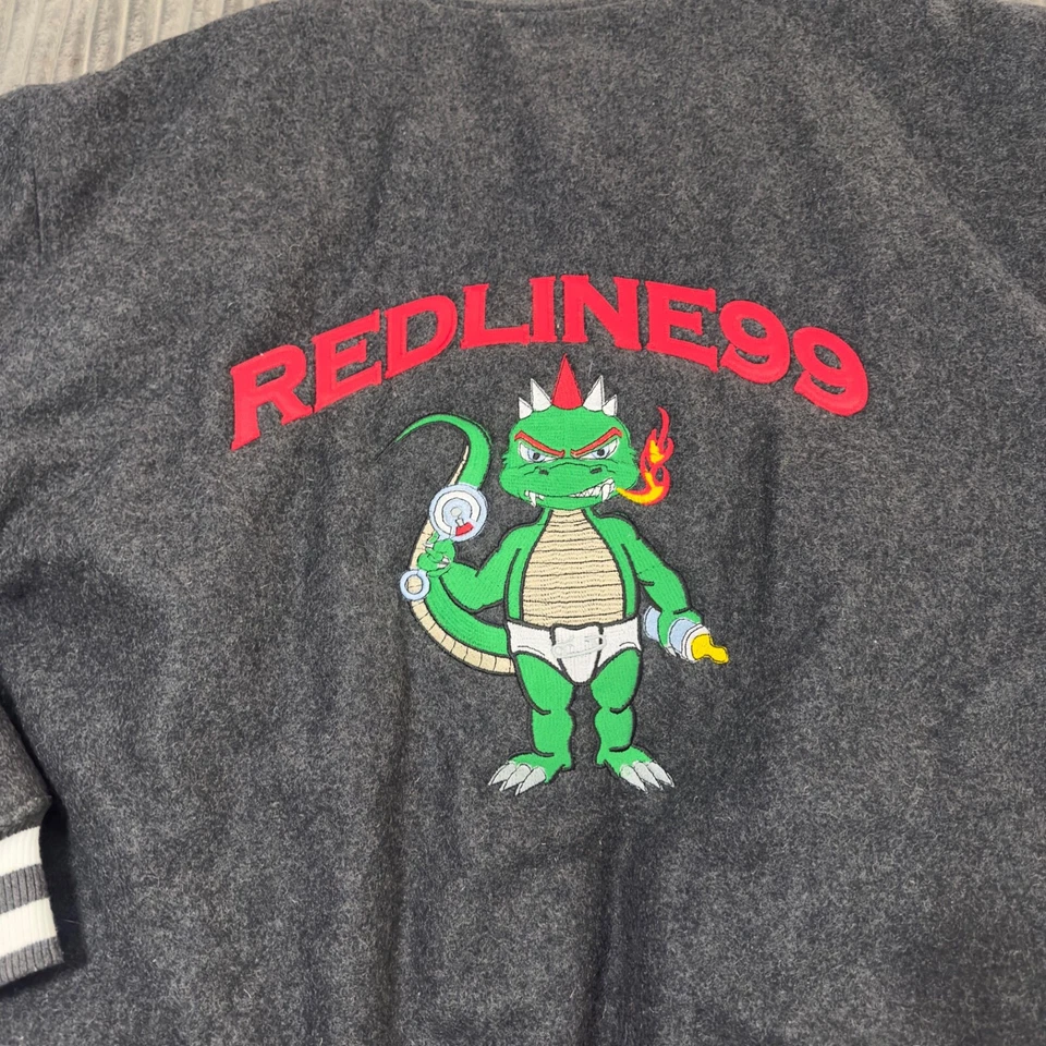 Chaqueta Redline 99 para Hombres 3XL Gris Mezcla de Lana Abrigo Universitario Frente a Presión Ropa de Calle Foto 4 de 4