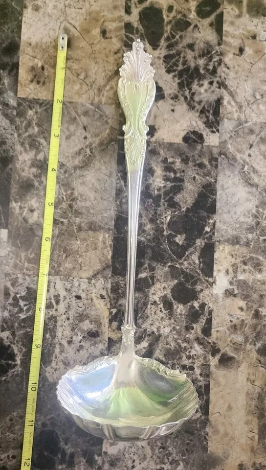 🤪ROGERS & HAMILTON ANTIQUE 1896! RAPHAEL SILVERPLATED "10 1/2" SOUP LADLE🍲🔎👀 - Image 4 of 4