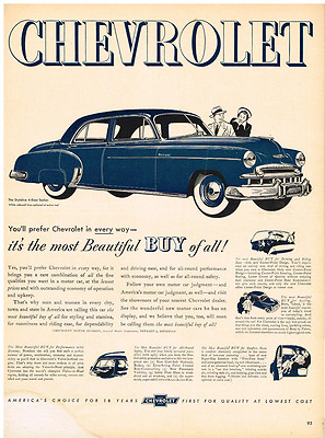Vintage 1949 Magazine Ad For Chevrolet A Rare Combination Of All Fine Qualities