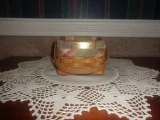 Longaberger 2003 Dresden Basket Set with Lid - Signed