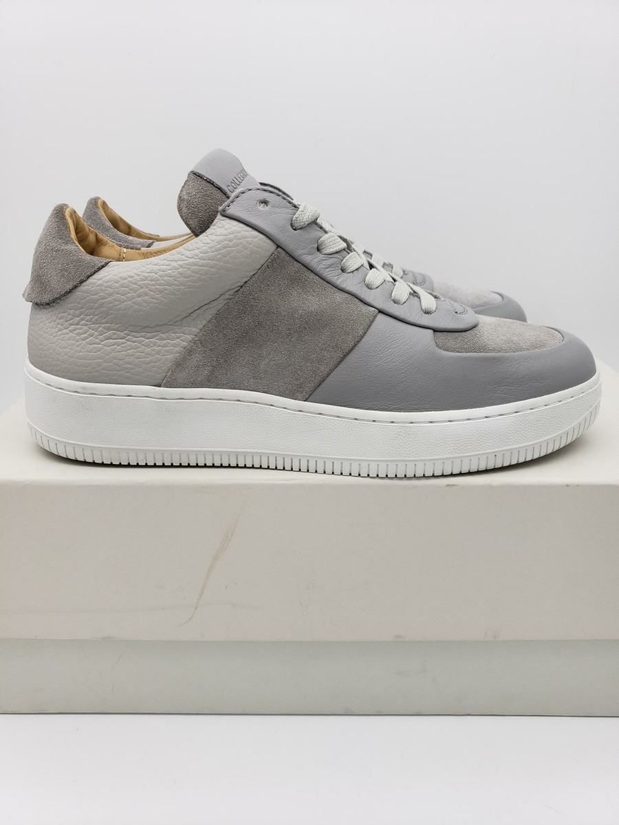 Collegium Men's Pillar Court Low Leather Sneakers Shadow Grey US