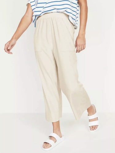 High Waisted StretchTech Wide-Leg Crop 