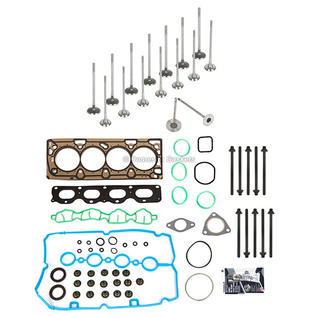 Head Gasket Set Intake Exhaust Valves Fits 09-11 Pontiac G3 Chevrolet Aveo 1.6 - Image 2 of 4