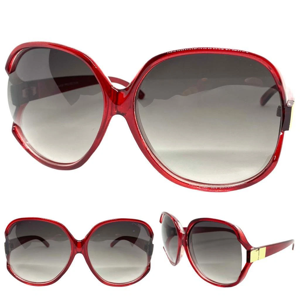 SUNS GOOD The Oval Bold Red Round Women’s Sunglasses - Glossy Retro Frame Shop 2024 Retro Round Oval Women Sunglasses - Fashionable  main image 4