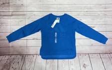Adidas Girls Bright Blue Logo Pullover Sweatshirt Size Large. NWT 