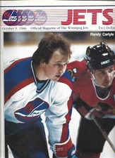 Winnipeg Jets - Buffalo Sabres 1986/87 NHL Hockey Official Programme Carlyle