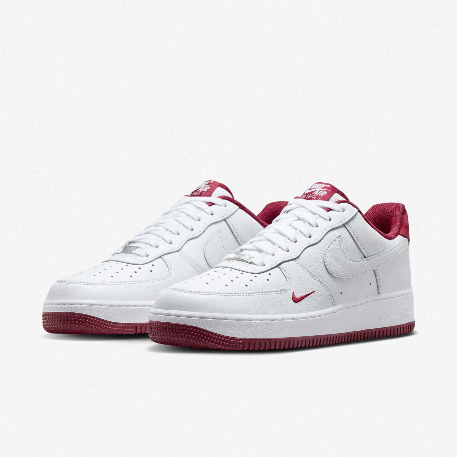 Nike Air Force 1 07 LV8 AF1 Mini Swoosh Pack White Burgundy Men Shoes HM9483-100