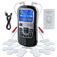 TENS EMS Unit Dual Channel Pulse Massager Muscle Stimulator Therapy Pain Relief
