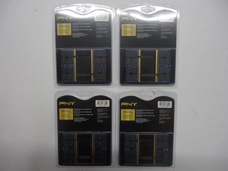 Ram Bundle of 4 PNY Optima Laptop Memory 2x1GB DDR2 PC2-5300 667 Mhz 8 1G sticks - Image 2 of 2