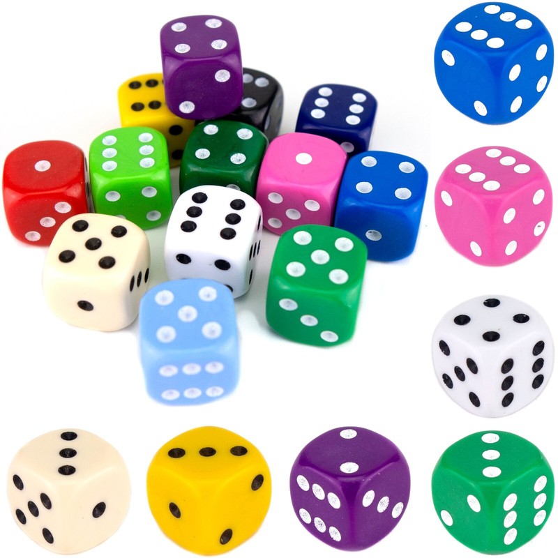 12mm Spot Dice (Select Colour) * D6 40k AOS Wargame Educational Maths Board Game
