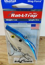 Rat-L-Trap 🔥Lipless Crankbait 1oz Magnum Force MF25B Chrome Blue Back Saltwater