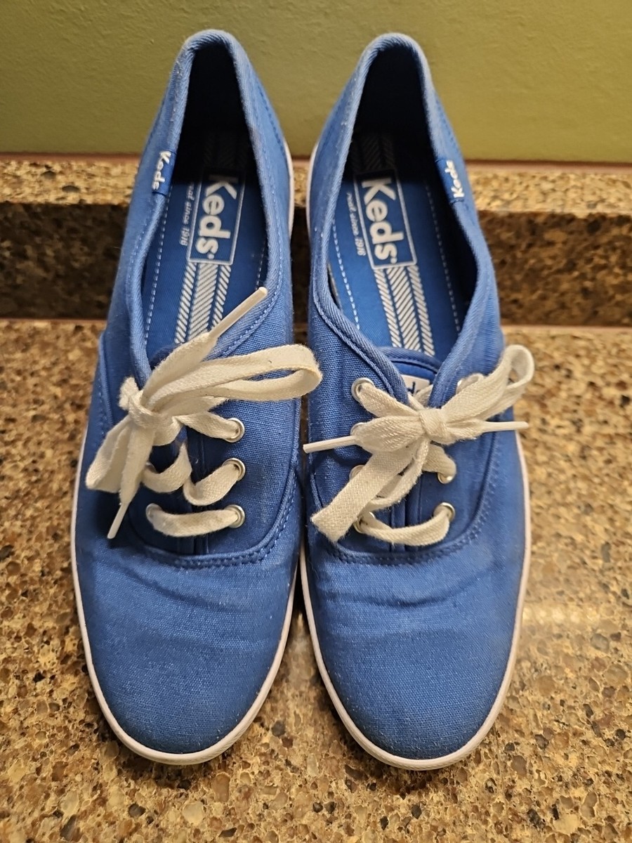 Keds Blue Canvas Tennis shoes Women Sneakers WF54516