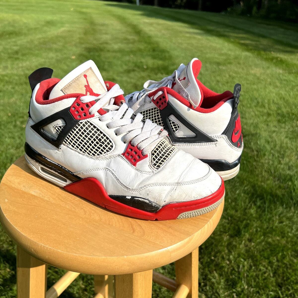 Nike Air Jordan 4 Retro OG Fire Red 2020 Men's Shoes - Size Nike Air Jordan 4 Retro OG Fire Red 2020 Men's Shoes - Size