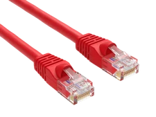 14ft Cat6 UTP Ethernet Network Patch Cable Snagless 24AWG Bare Copper, Red