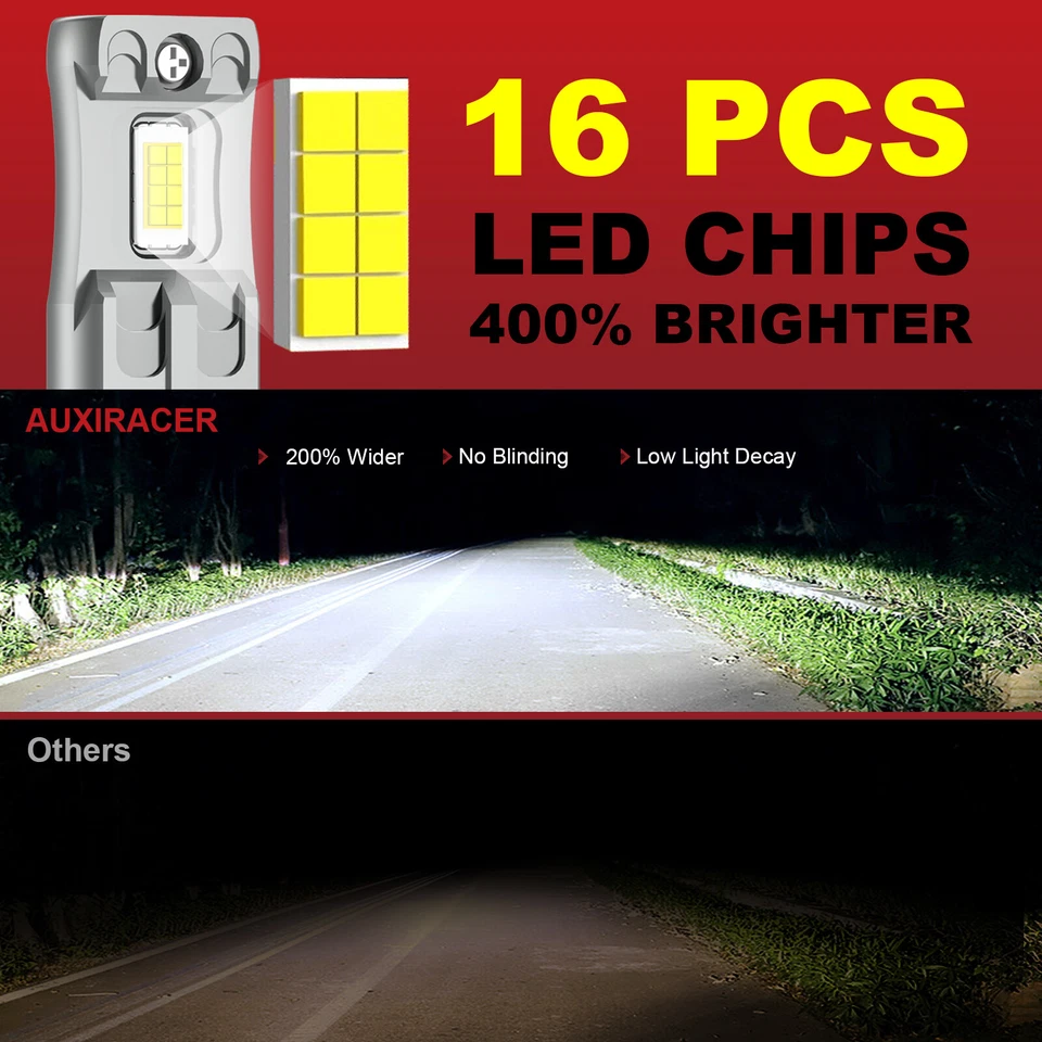 H7 Ampoules de phares à LED faisceau haut/bas Anti-erreur super lumineuses Kit - Photo 2/4