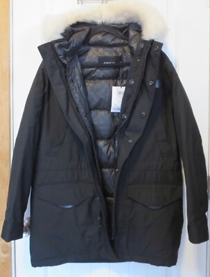 Coach 3-in-1 Shearling Parka (S) Down Puffer Jacket Black