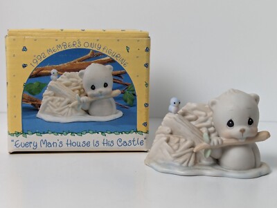 Vintage Precious Altered Moments Every Mans House Is His Castle 1992 Beaver