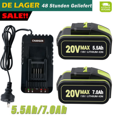 Für Worx 20V 5,5AH Li-ion Akku WA3553 WA3551.1 WX390 WX176 WA3572 WG169E 7000MAH