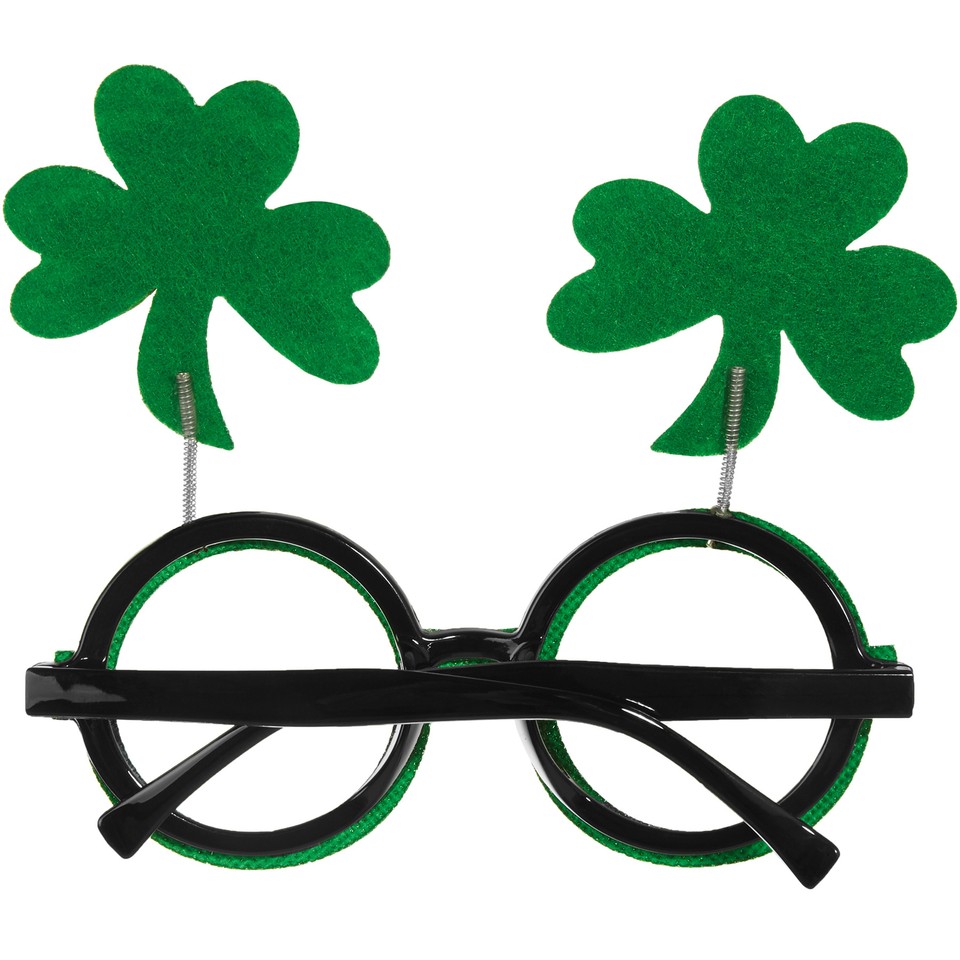 St. Patrick's Day Haarspangen – Gold-Kleeblatt Mit Glitzer, Krokodil-Klemmen, 10.9cm, 2 Stück