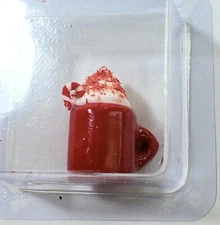 Tiny Treasures Red Mug with Candy Cane Doll House Village Accessories 