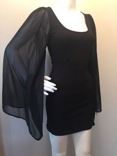 Anthropologie chiffon nude mini dress m