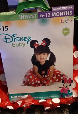 NIP Disguise Disney Baby MINNIE MOUSE Dress Ears WDW Costume Infant 6-12  mo