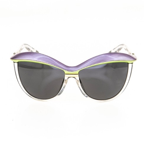 CHRISTIAN DIOR DEMOISELLE 2 Crystal Mauve Pink Green Color Block Brow Sunglasses - Picture 9 of 10