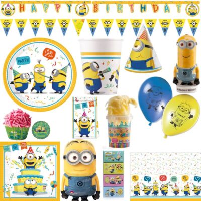 Minions Geburtstag Deko Party Kindergeburtstag Dekoration Partyset Geschirr Gru