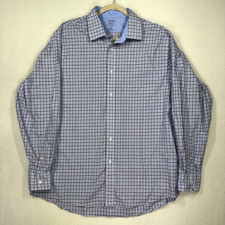 Chaps Shirt Mens Size 17.5 34/35 Plaid Button Up Cotton Business Casual Cool Max