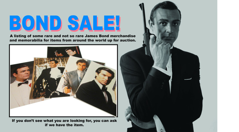 James Bond 007 8" x 10" Glossy Photos of Bonds '64- '95-No Borders - Beautiful