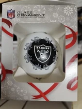 NFL Oakland Raiders Topperscot White Ornament