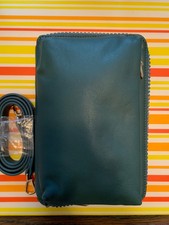 Nwot Pour La Victoire Leather Clutch Organizer Wallet/bag Teal