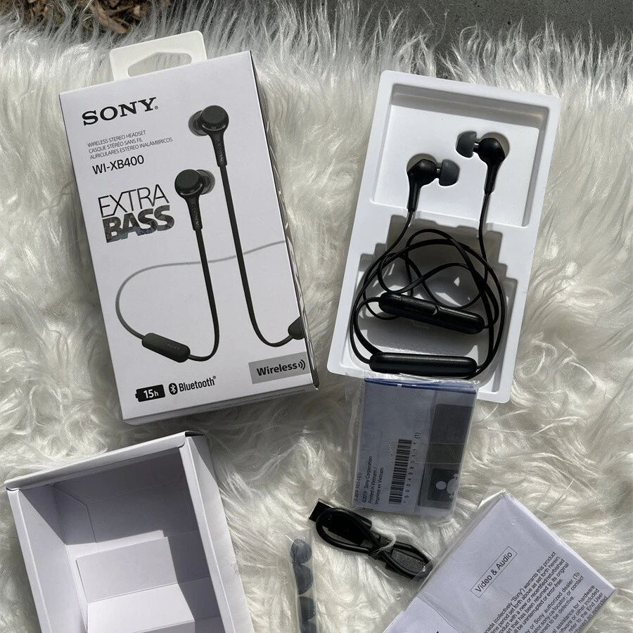 Sony WI-XB400 Wireless Bluetooth Headphones Wireless Earbuds Black