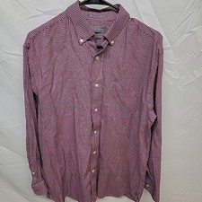 Daniel Cremieux Men Dress Shirt Sz M Medium Stretch Long Sleeve Supima Cherry
