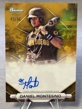 🌴⚾️DANIEL MONTESINO 2023 Bowman Sterling Gold Refractor Auto SP /50 #PADRES⚾️🌴
