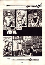 1986 Aircel Comics SAMURAI #8 page 21 Barry Blair NIGHTWYND Comic Art SWORD KILL
