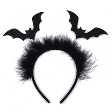 Halloween Headband Black Bat Hair Hoop for Women Hair Accessories Cosplay Party