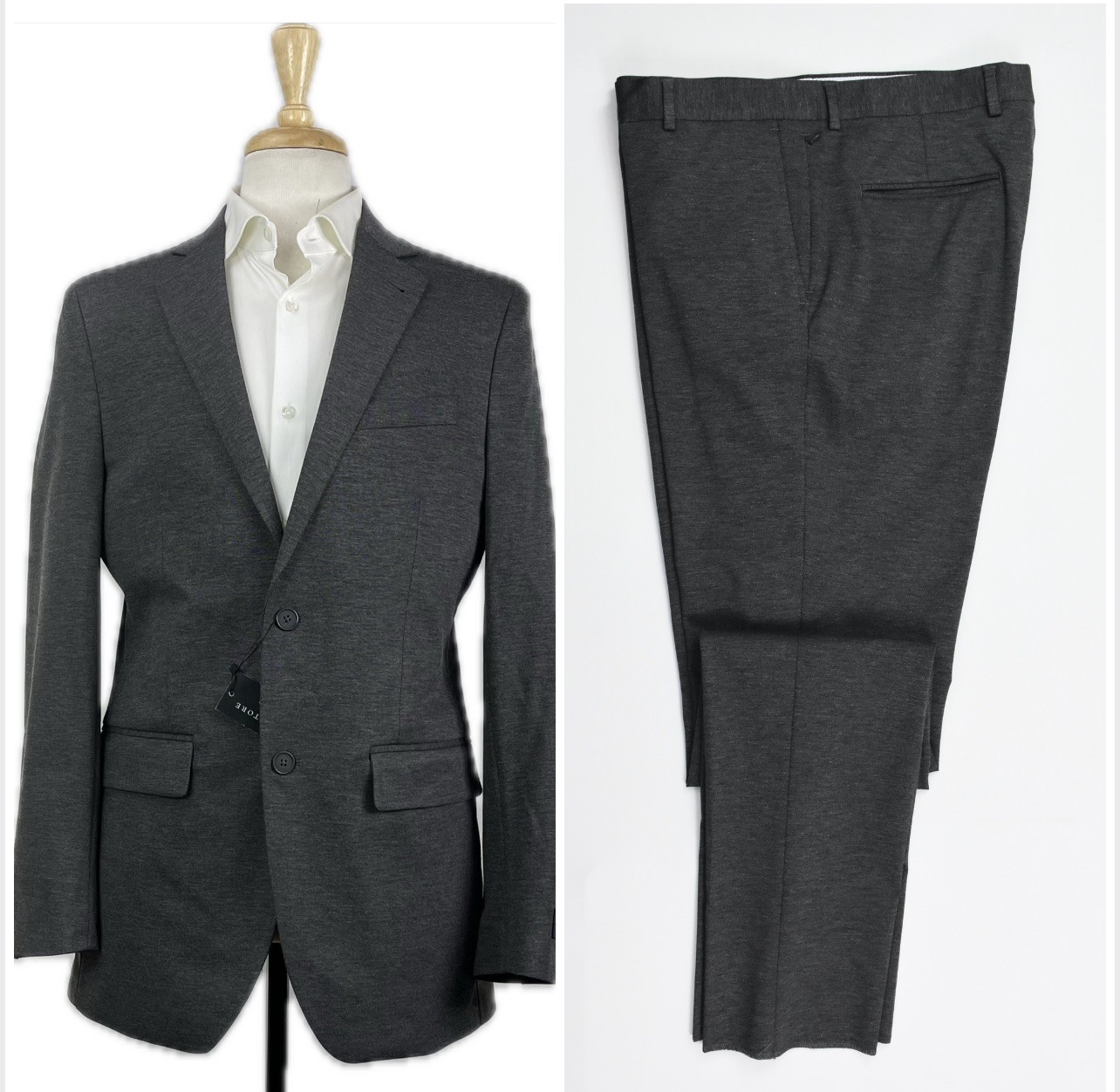 The Men's Store 2-BTN Gray Suit Size 44 R New